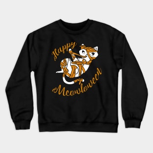 Happy Meowloween, Happy Halloween Cat Crewneck Sweatshirt